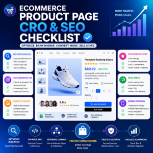 Ecommerce Product Page CRO_SEO Checklist 🛍️ (Complete Guide to Higher Conversions & Traffic)